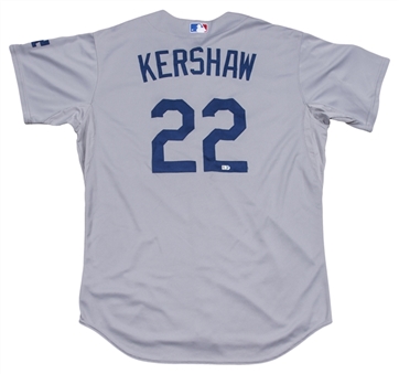 2015 Clayton Kershaw Game Used Los Angeles Dodgers Road Jersey (MLB Authenticated) 